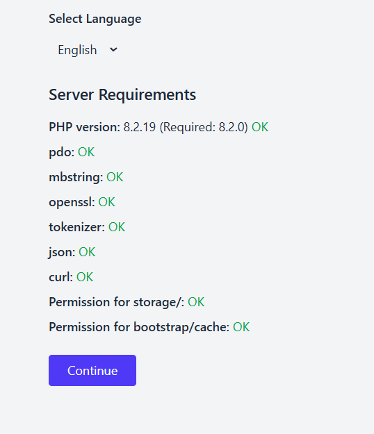 Requisitos del Servidor